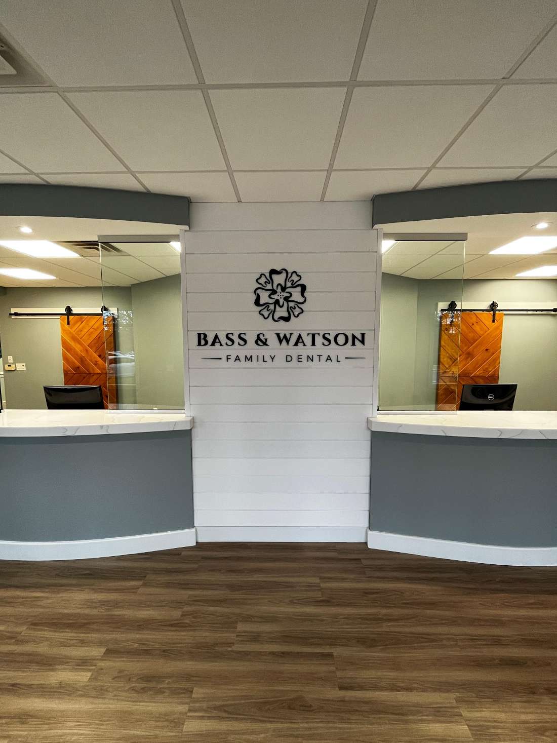welcome desks at Bass & Watson Family Dental