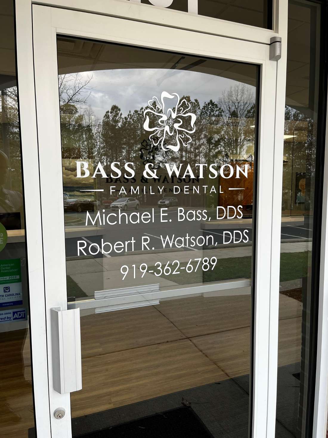 Front door of Bass & Watson Family Dental