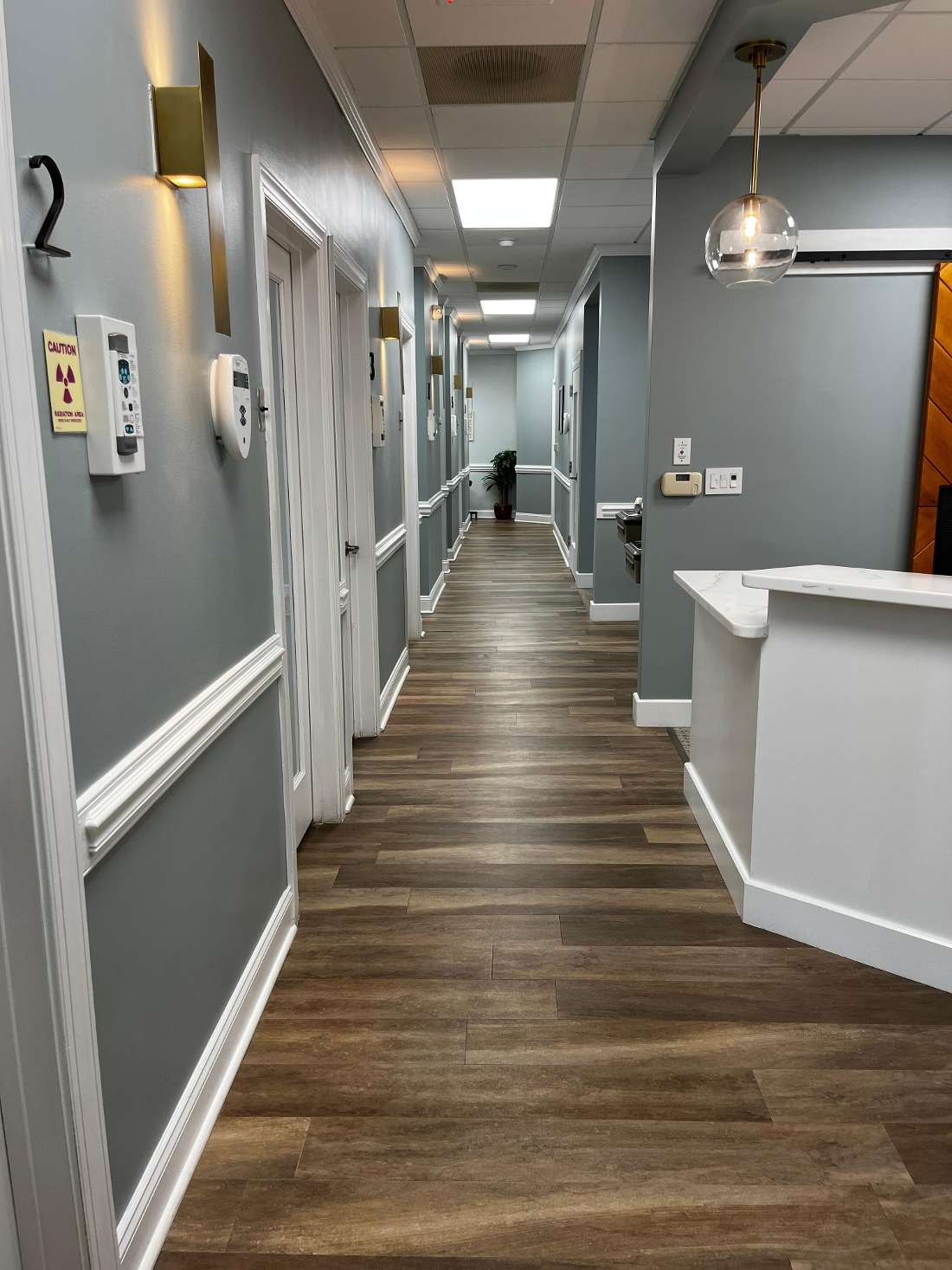hallway in dental office in apex nc