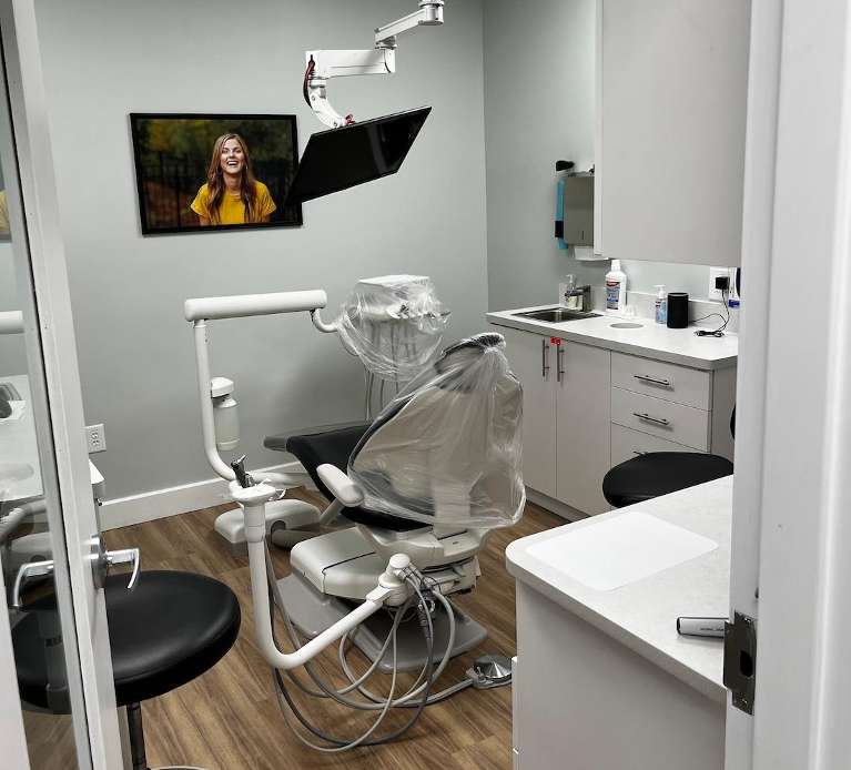 TVs in Treatment Rooms at apex dental office