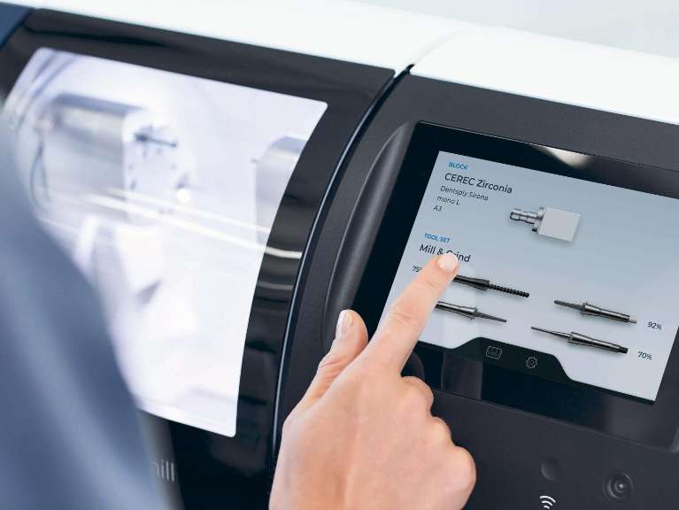 CEREC digital design screen for a same-day dental restoration