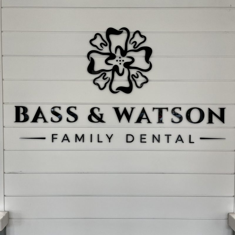 Bass & Watson Family Dental wall sign