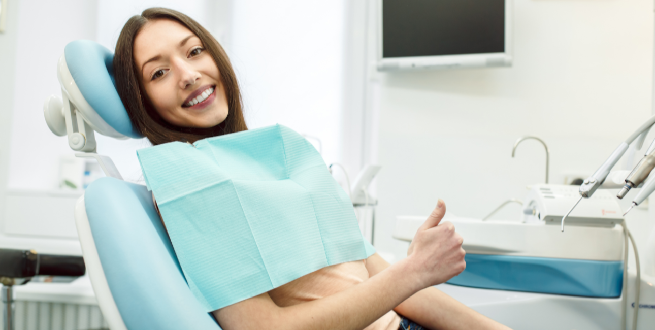 relaxed dental patient in chair